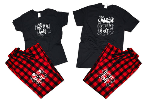 The Better HalfFlannel Pants, Christmas Pajamas, Buffalo Red_Black