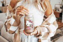 將圖片載入圖庫檢視器 Hello Kitty 16oz Tumbler Cup With Bamboo Lid And Straw, 
