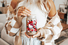 Görseli Galeri görüntüleyiciye yükleyin, Hello Kitty Tumbler Glass Cup With Lid And Straw
