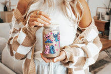 Load image into Gallery viewer, Stitch Tumbler Glass Cup With Lid And Straw
