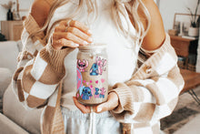 Load image into Gallery viewer, Stitch Tumbler Glass Cup With Lid And Straw
