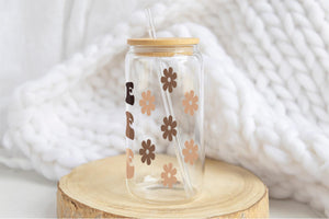 Coffee 16oz Tumbler Cup With Bamboo Lid And Straw, 