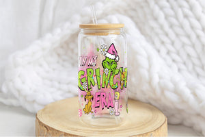 Grinch Era 16oz Tumbler Cup With Bamboo Lid And Straw, 