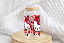 Görseli Galeri görüntüleyiciye yükleyin, Hello Kitty Tumbler Glass Cup With Lid And Straw
