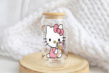 將圖片載入圖庫檢視器 Hello Kitty 16oz Tumbler Cup With Bamboo Lid And Straw, 
