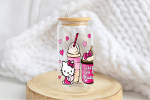 Hello Kitty 16oz Tumbler Cup With Bamboo Lid And Straw, 