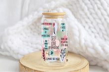 Charger l&#39;image dans la galerie, Love Affirmations 16oz Tumbler Cup With Bamboo Lid And Straw, 
