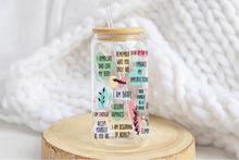 Charger l&#39;image dans la galerie, Love Affirmations 16oz Tumbler Cup With Bamboo Lid And Straw, 
