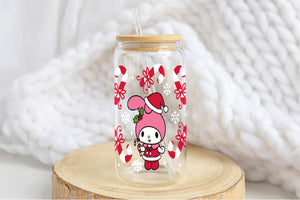 My Melody 16oz Tumbler Cup With Bamboo Lid And Straw, 