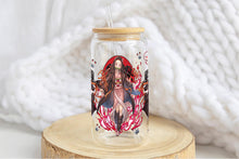 Load image into Gallery viewer, Nezuko Demon Slayer Tumbler Glass Cup With Lid And Straw
