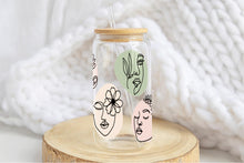 將圖片載入圖庫檢視器 Picasso Style Faces 16oz Tumbler Cup With Bamboo Lid And Straw, 
