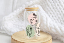 將圖片載入圖庫檢視器 Picasso Style Faces 16oz Tumbler Cup With Bamboo Lid And Straw, 
