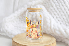 Görseli Galeri görüntüleyiciye yükleyin, Pikachu 16oz Tumbler Cup With Bamboo Lid And Straw, 
