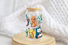 Görseli Galeri görüntüleyiciye yükleyin, Pokemon 16oz Tumbler Cup With Bamboo Lid And Straw, 
