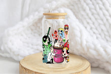 將圖片載入圖庫檢視器 The Powerpuff Girls Tumbler Glass Cup With Lid And Straw
