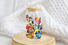 將圖片載入圖庫檢視器 The Powerpuff Girls Tumbler Glass Cup With Lid And Straw
