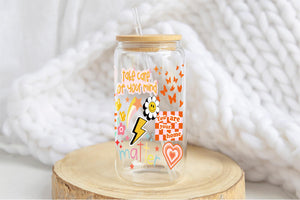 Self Love 16oz Tumbler Cup With Bamboo Lid And Straw, 