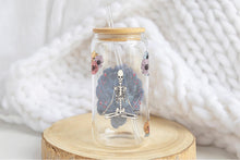 將圖片載入圖庫檢視器 Skeleton 16oz Tumbler Cup With Bamboo Lid And Straw, 
