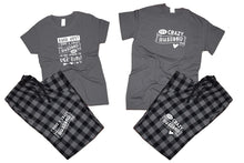 Görseli Galeri görüntüleyiciye yükleyin, Crazy HusbandFlannel Pants, Christmas Pajamas, Charcoal Black_Charcoal
