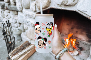 Disney Mickey 16oz Tumbler Cup With Bamboo Lid And Straw, 