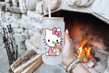 將圖片載入圖庫檢視器 Hello Kitty 16oz Tumbler Cup With Bamboo Lid And Straw, 
