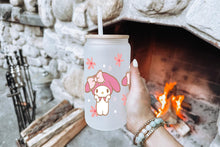 Load image into Gallery viewer, My Melody Tumbler Glass Cup With Lid And Straw
