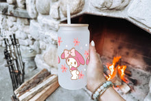 Load image into Gallery viewer, My Melody Tumbler Glass Cup With Lid And Straw
