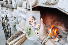 將圖片載入圖庫檢視器 Picasso Style Faces 16oz Tumbler Cup With Bamboo Lid And Straw, 
