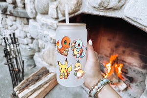 Pokemon 16oz Tumbler Cup With Bamboo Lid And Straw, 