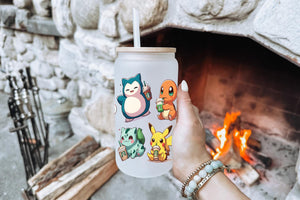 Pokemon 16oz Tumbler Cup With Bamboo Lid And Straw, 