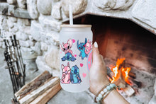 Load image into Gallery viewer, Stitch Tumbler Glass Cup With Lid And Straw
