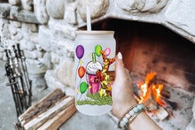 Cargar imagen en el visor de la galería, Wini The Pooh Tumbler Glass Cup With Lid And Straw
