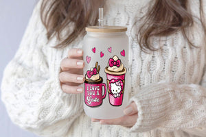 Hello Kitty 16oz Tumbler Cup With Bamboo Lid And Straw, 