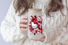 Görseli Galeri görüntüleyiciye yükleyin, Hello Kitty Tumbler Glass Cup With Lid And Straw
