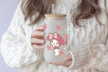 Load image into Gallery viewer, My Melody Tumbler Glass Cup With Lid And Straw
