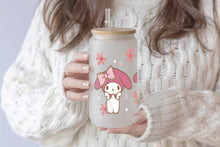 Load image into Gallery viewer, My Melody Tumbler Glass Cup With Lid And Straw
