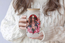 Load image into Gallery viewer, Nezuko Demon Slayer Tumbler Glass Cup With Lid And Straw
