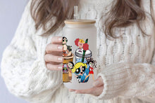 將圖片載入圖庫檢視器 The Powerpuff Girls Tumbler Glass Cup With Lid And Straw
