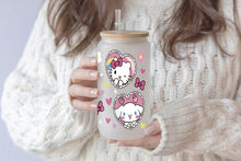 이미지를 갤러리 뷰어에 로드 , Sanrio Tumbler Glass Cup With Lid And Straw
