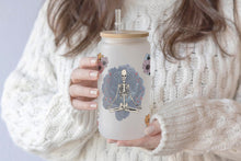 將圖片載入圖庫檢視器 Skeleton 16oz Tumbler Cup With Bamboo Lid And Straw, 
