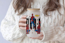 Load image into Gallery viewer, Spiderman Tumbler Glass Cup With Lid And Straw
