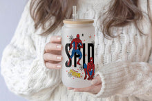 Load image into Gallery viewer, Spiderman Tumbler Glass Cup With Lid And Straw
