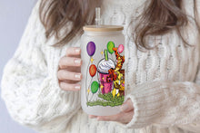 Cargar imagen en el visor de la galería, Wini The Pooh Tumbler Glass Cup With Lid And Straw
