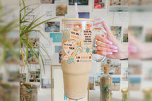 Görseli Galeri görüntüleyiciye yükleyin, Deserve Good Thing 16oz Tumbler Cup With Bamboo Lid And Straw, 
