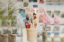 이미지를 갤러리 뷰어에 로드 , Dragon Ball Z Tumbler Glass Cup With Lid And Straw
