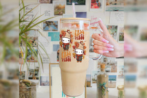 Hello Kitty 16oz Tumbler Cup With Bamboo Lid And Straw, 