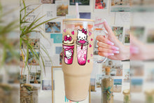 Charger l&#39;image dans la galerie, Hello Kitty 16oz Tumbler Cup With Bamboo Lid And Straw, 
