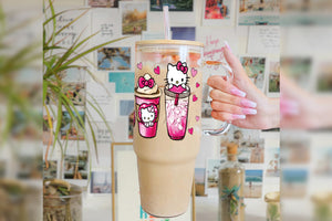 Hello Kitty 16oz Tumbler Cup With Bamboo Lid And Straw, 