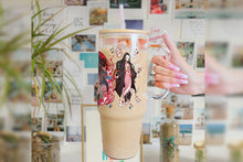 Load image into Gallery viewer, Nezuko Demon Slayer Tumbler Glass Cup With Lid And Straw
