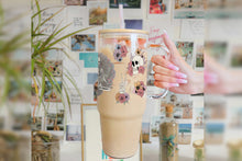 將圖片載入圖庫檢視器 Skeleton 16oz Tumbler Cup With Bamboo Lid And Straw, 
